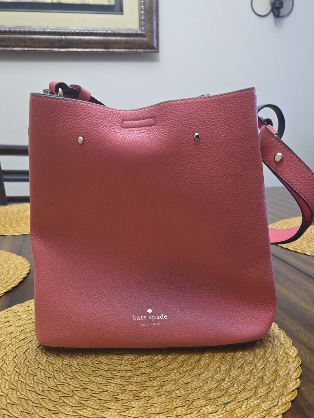 kate spade Pebbled Leather Shoulder Bag - Rose